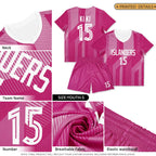 Custom Pink White Training Uniform Soccer Sets Jersey