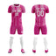 Custom Pink White Training Uniform Soccer Sets Jersey