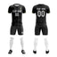 Custom Black White Training Uniform Soccer Sets Jersey