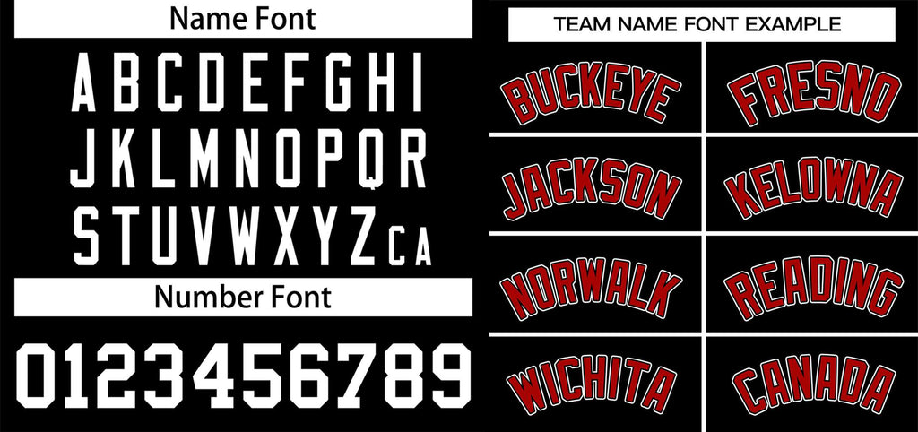 Custom Black Red-White Classic Style Authentic Two-Button Softball Jersey