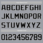 Custom Gray Black-White Letterman Solider Classic Style Varsity Full-Snap Jacket