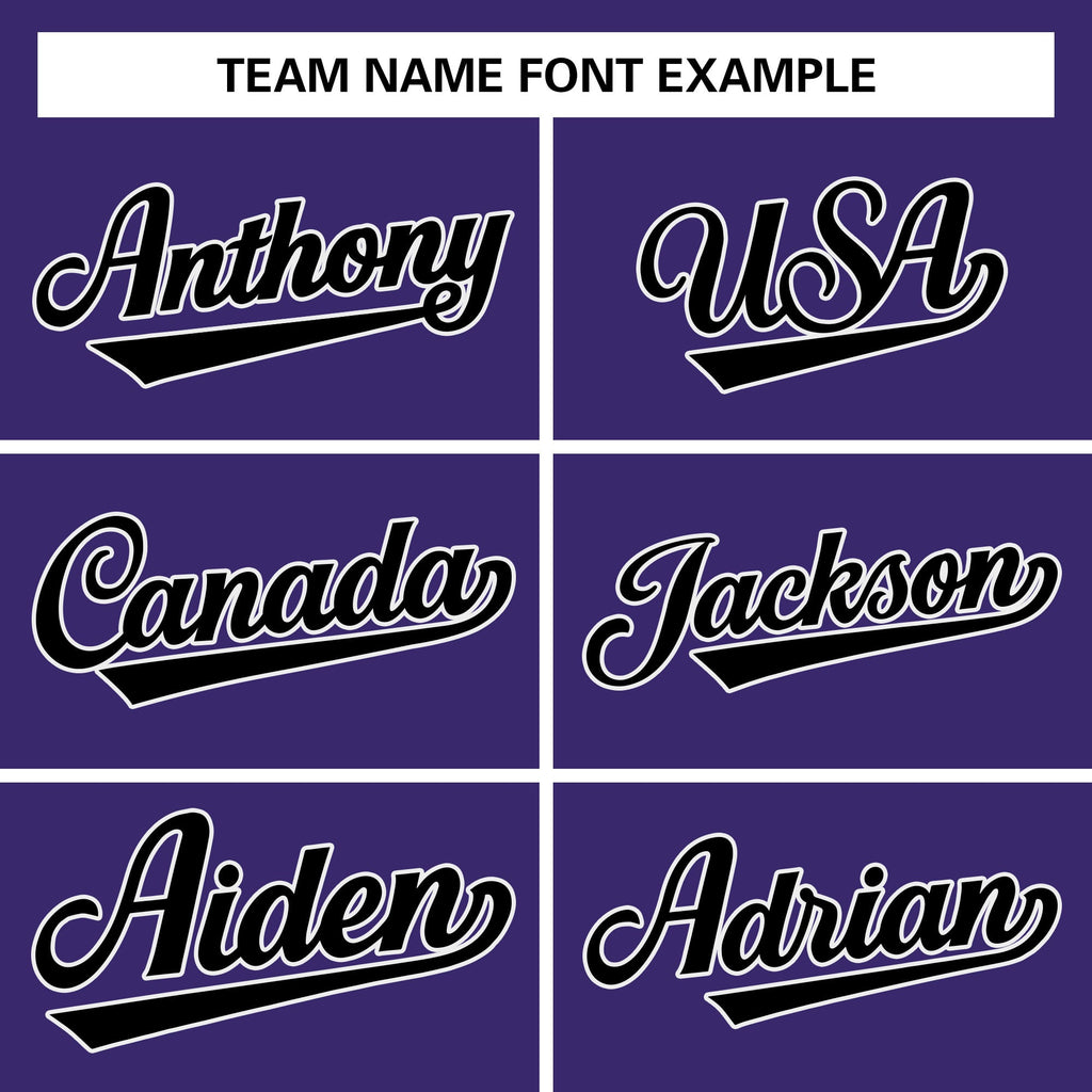 Custom Purple Black-White Letterman Solider Classic Style Varsity Full-Snap Jacket