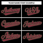 Custom Black Red-Khaki Letterman Solider Classic Style Varsity Full-Snap Jacket