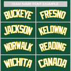 Custom Green White-Gold Letterman Solider Classic Style Varsity Full-Snap Jacket