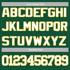 Custom Green White-Gold Letterman Solider Classic Style Varsity Full-Snap Jacket