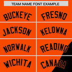 Custom Orange Black Color Block Varsity Full-Zip Letterman Wave Jacket Hoodie