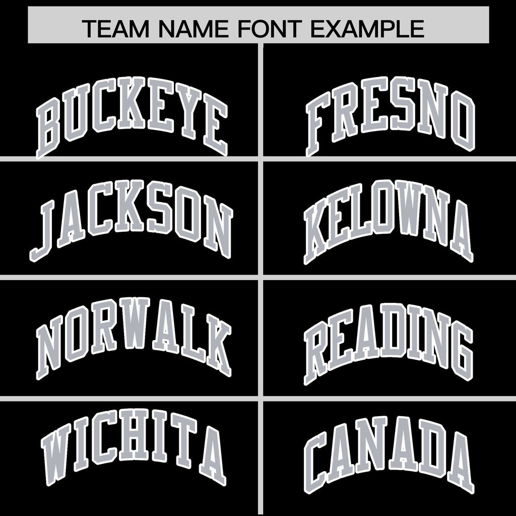 Custom Black Gray Varsity Full-Zip Letterman Classic Jacket Hoodie