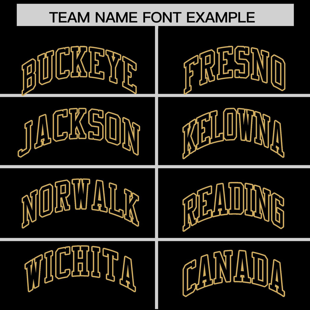 Custom Black Old Gold Varsity Full-Zip Letterman Classic Jacket Hoodie