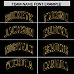 Custom Black Old Gold Varsity Full-Zip Letterman Classic Jacket Hoodie