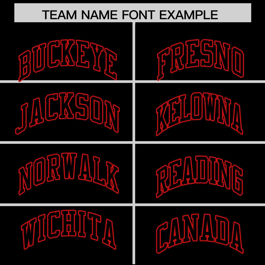 Custom Black Red Varsity Full-Zip Letterman Classic Jacket Hoodie
