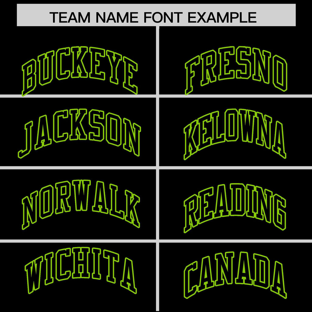 Custom Black Neon Green Varsity Full-Zip Letterman Classic Jacket Hoodie