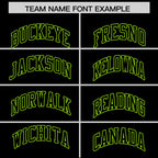 Custom Black Neon Green Varsity Full-Zip Letterman Classic Jacket Hoodie