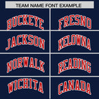 Custom Navy Red Varsity Full-Zip Letterman Classic Jacket Hoodie