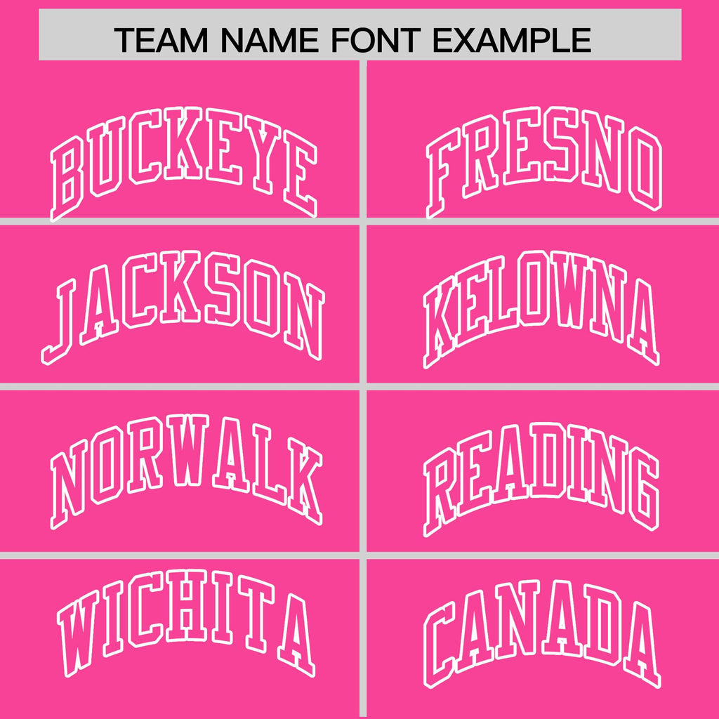 Custom Pink White Varsity Full-Zip Letterman Classic Jacket Hoodie