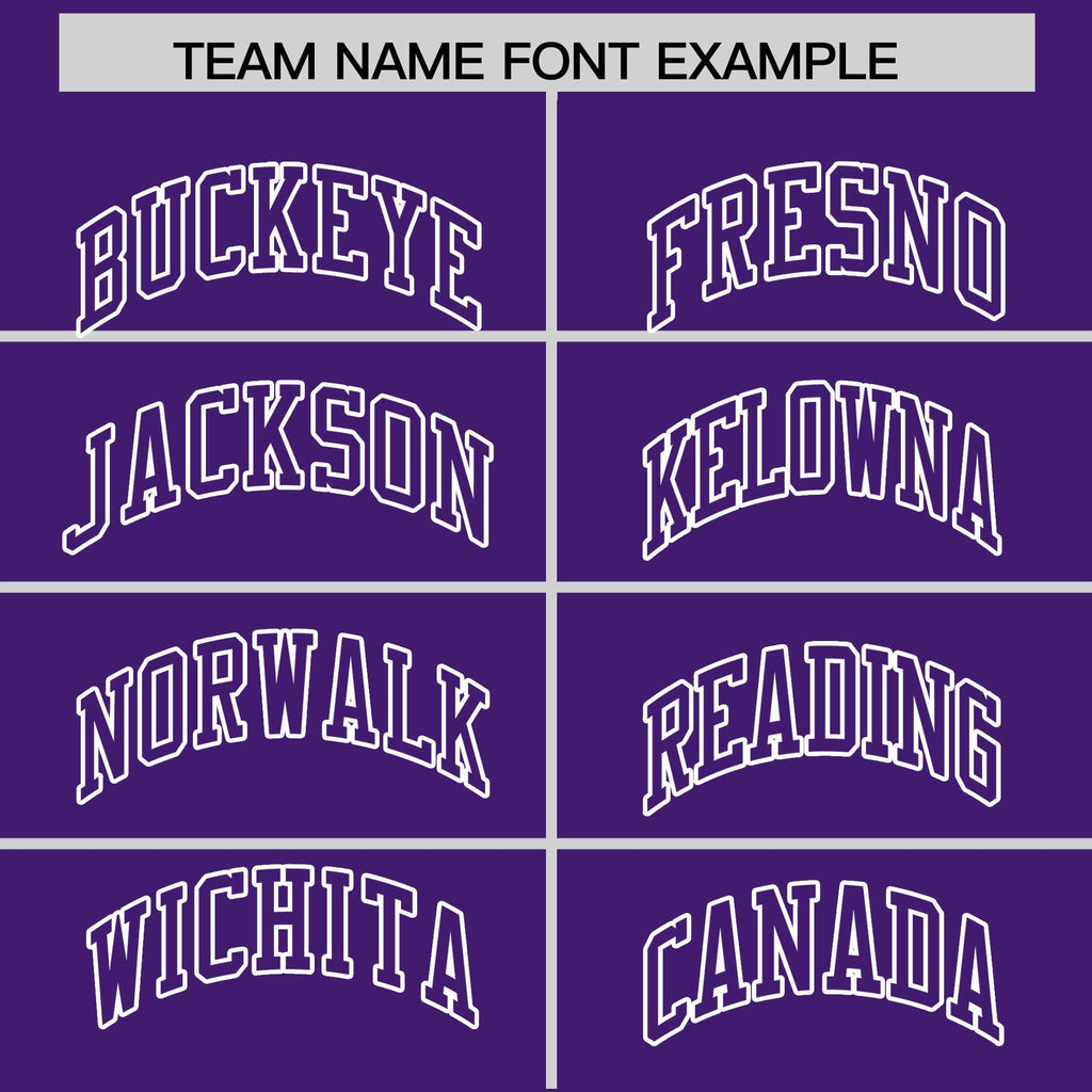 Custom Purple White Varsity Full-Zip Letterman Classic Jacket Hoodie