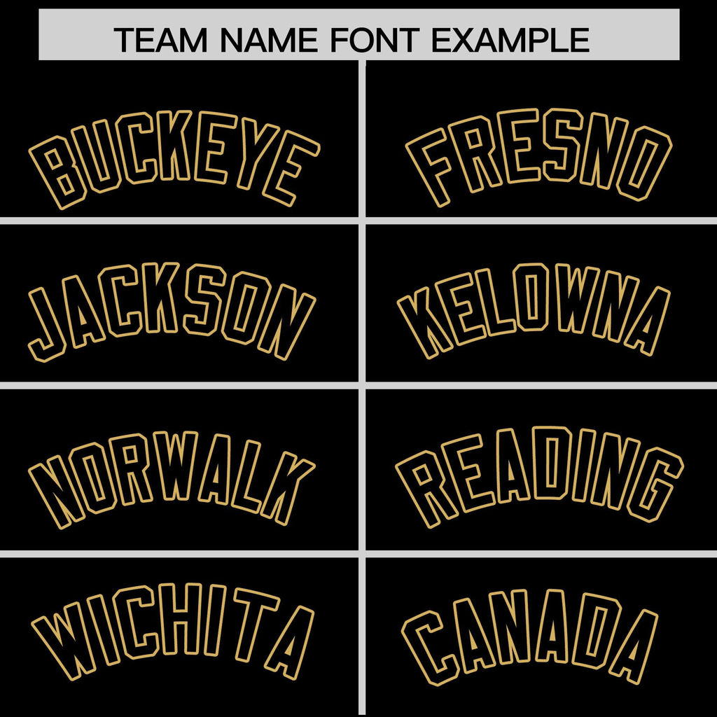 Custom Black Old Gold Varsity Full-Zip Letterman Classic Jacket Hoodie