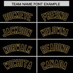 Custom Black Old Gold Varsity Full-Zip Letterman Classic Jacket Hoodie