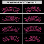 Custom Black Pink Varsity Full-Zip Letterman Classic Jacket Hoodie