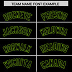 Custom Black Neon Green Varsity Full-Zip Letterman Classic Jacket Hoodie