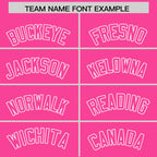 Custom Pink White Varsity Full-Zip Letterman Classic Jacket Hoodie