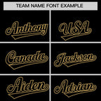 Custom Black Old Gold Varsity Full-Zip Letterman Classic Jacket Hoodie