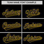 Custom Black Gold Varsity Full-Zip Letterman Classic Jacket Hoodie