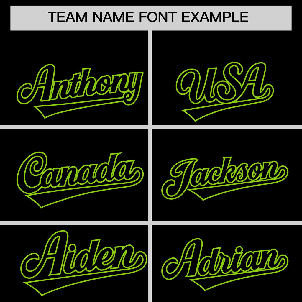 Custom Black Neon Green Varsity Full-Zip Letterman Classic Jacket Hoodie