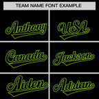 Custom Black Neon Green Varsity Full-Zip Letterman Classic Jacket Hoodie