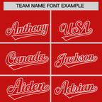 Custom Red White Varsity Full-Zip Letterman Classic Jacket Hoodie