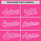 Custom Pink White Varsity Full-Zip Letterman Classic Jacket Hoodie