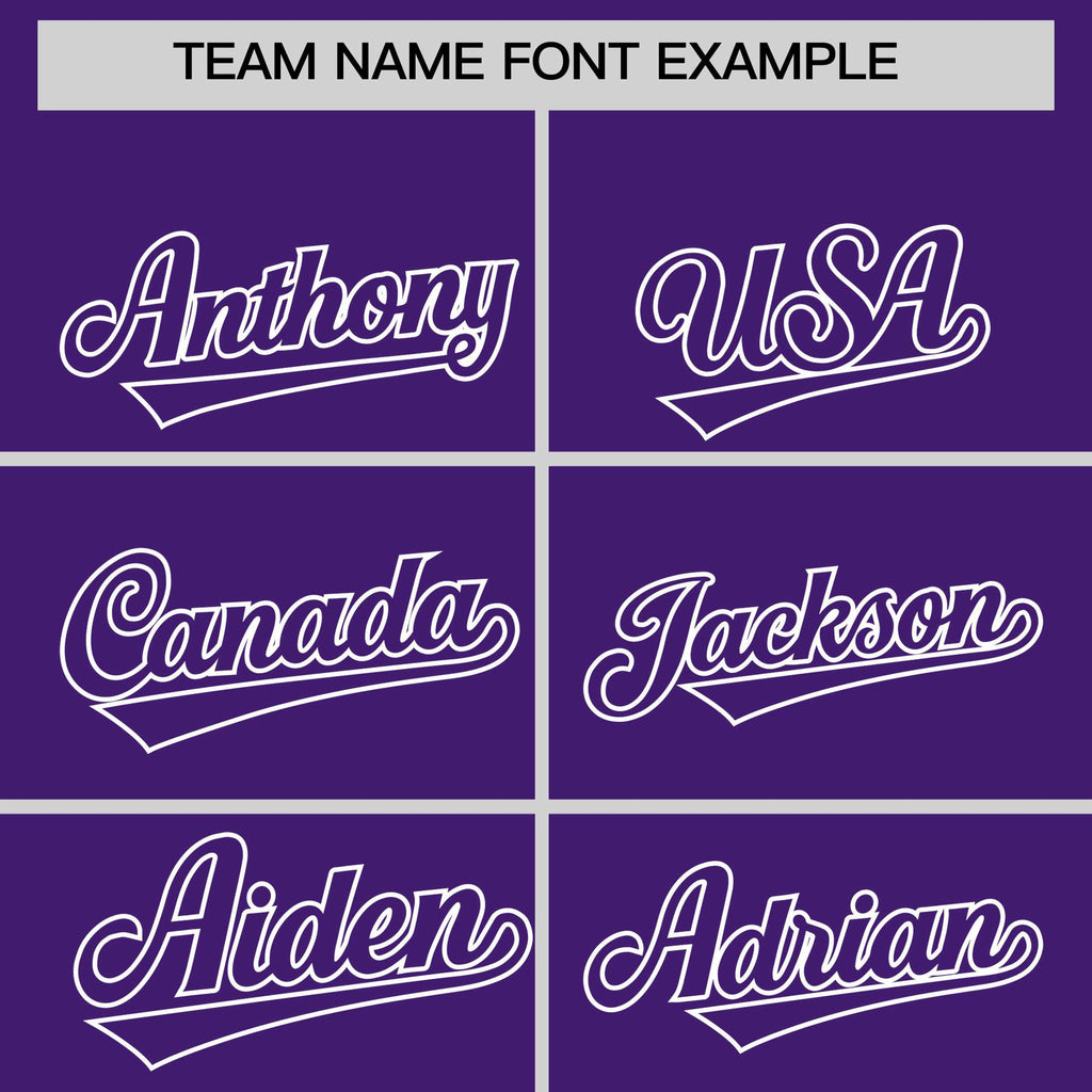 Custom Purple White Varsity Full-Zip Letterman Classic Jacket Hoodie