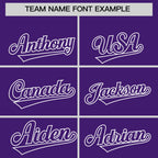 Custom Purple White Varsity Full-Zip Letterman Classic Jacket Hoodie
