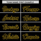 Custom Black Gold Varsity Full-Zip Letterman Classic Jacket Hoodie