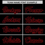 Custom Black Red Varsity Full-Zip Letterman Classic Jacket Hoodie