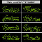 Custom Black Neon Green Varsity Full-Zip Letterman Classic Jacket Hoodie