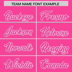 Custom Pink White Varsity Full-Zip Letterman Classic Jacket Hoodie
