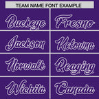 Custom Purple White Varsity Full-Zip Letterman Classic Jacket Hoodie