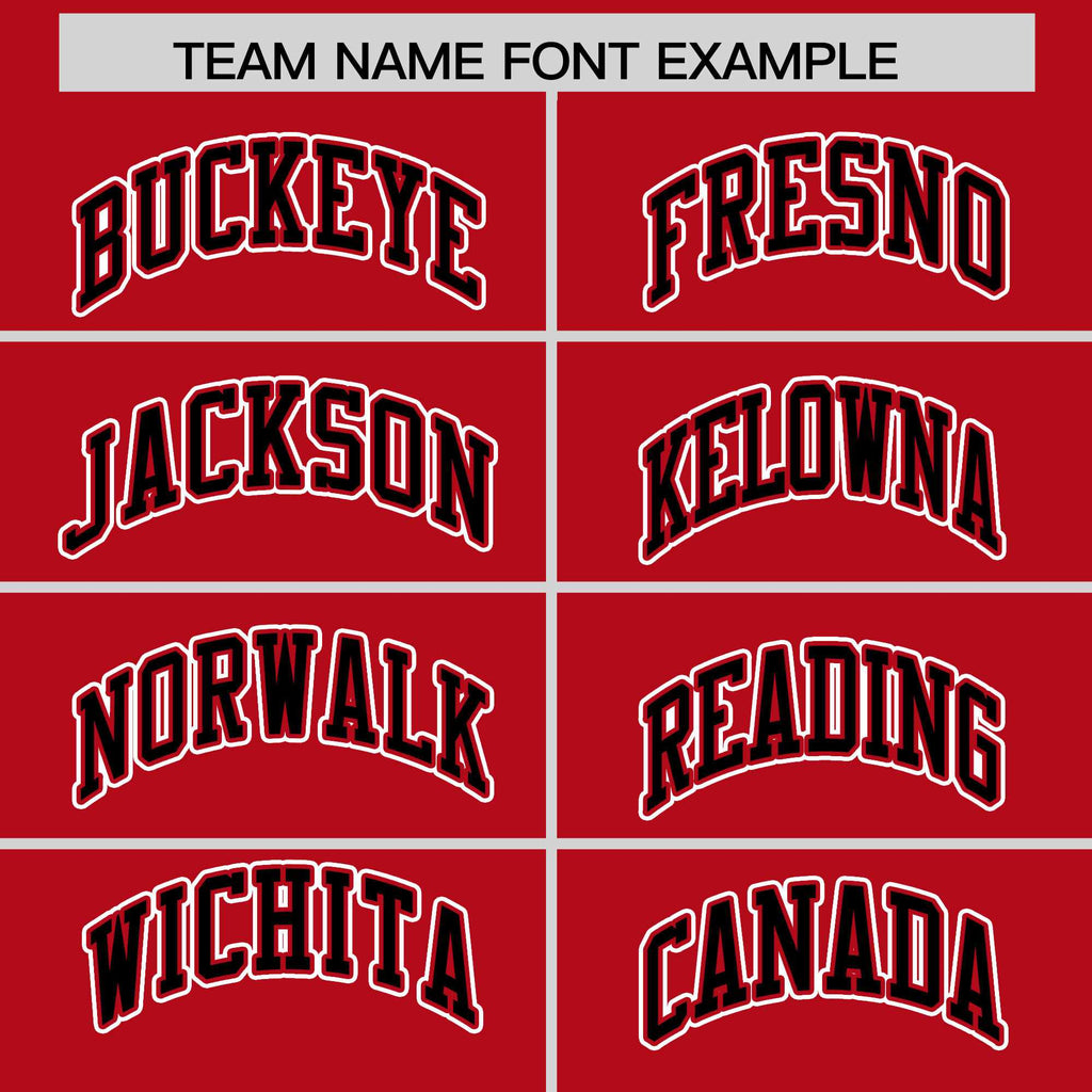 Custom Red Black Raglan Sleeves Varsity Full-Snap Letterman Two Tone Jacket Hoodie