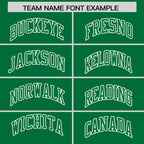 Custom Kelly Green White Raglan Sleeves Varsity Full-Snap Letterman Two Tone Jacket Hoodie