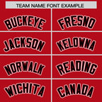 Custom Red Black Raglan Sleeves Varsity Full-Snap Letterman Two Tone Jacket Hoodie