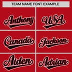 Custom Red Black Raglan Sleeves Varsity Full-Snap Letterman Two Tone Jacket Hoodie