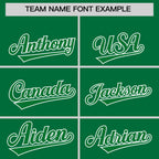 Custom Kelly Green White Raglan Sleeves Varsity Full-Snap Letterman Two Tone Jacket Hoodie