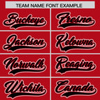 Custom Red Black Raglan Sleeves Varsity Full-Snap Letterman Two Tone Jacket Hoodie