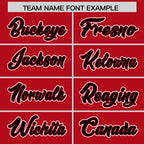 Custom Red Black Raglan Sleeves Varsity Full-Snap Letterman Two Tone Jacket Hoodie