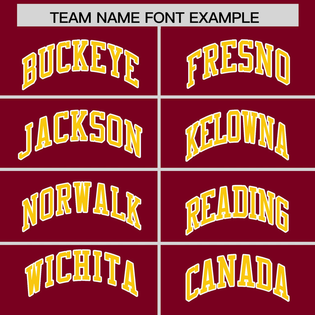 Custom Crimson Gold Varsity Full-Snap Letterman Shoulder Color Block Jacket Hoodie