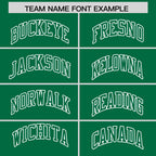 Custom Kelly Green Kelly Green Varsity Full-Snap Letterman Shoulder Color Block Jacket Hoodie