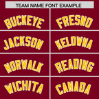 Custom Crimson Gold Varsity Full-Snap Letterman Shoulder Color Block Jacket Hoodie