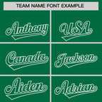 Custom Kelly Green Kelly Green Varsity Full-Snap Letterman Shoulder Color Block Jacket Hoodie