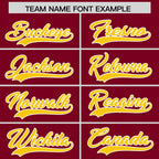 Custom Crimson Gold Varsity Full-Snap Letterman Shoulder Color Block Jacket Hoodie