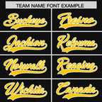 Custom Black Gold Varsity Full-Snap Letterman Shoulder Color Block Jacket Hoodie